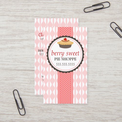 Strawberry Pie Bakery Business Cards