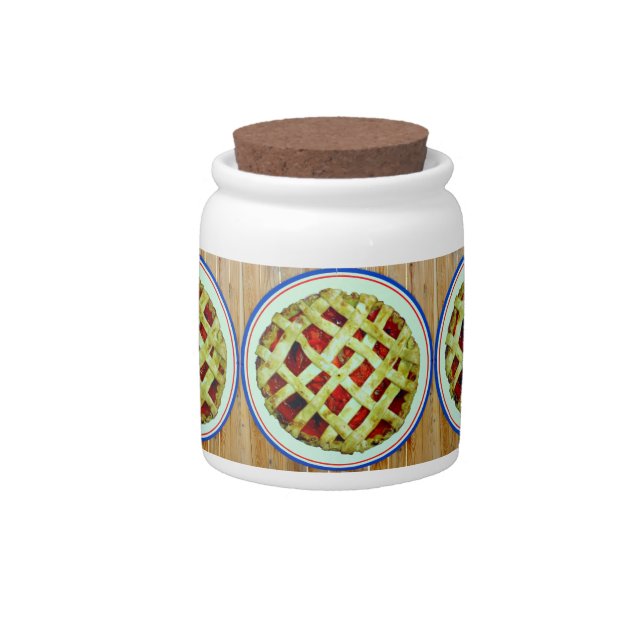 strawberry pie candy jar (Front)