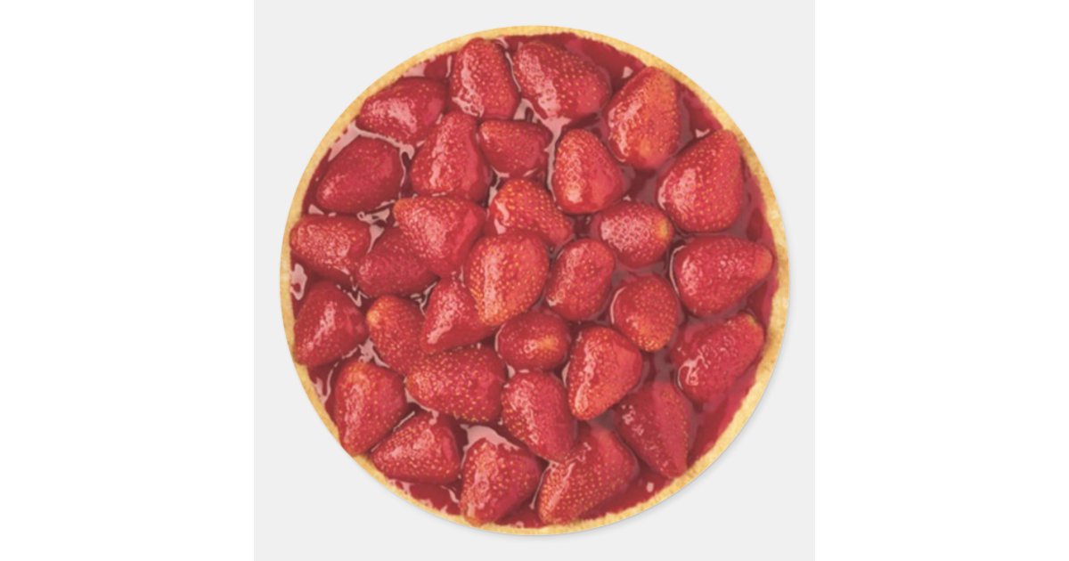 Raspberry Pie Sticker Strawberry Pie Classic Round Sticker | Zazzle