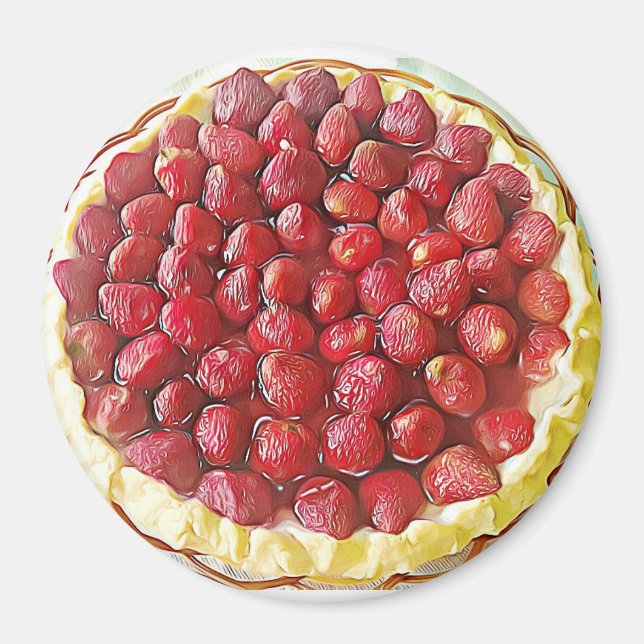 Strawberry Pie Food Magnet (Front)
