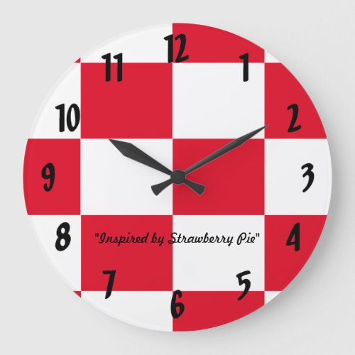 Strawberry Pie Large Clock