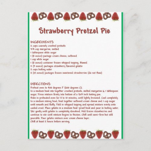 Strawberry Pie Postcard