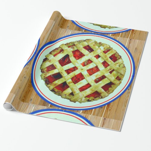 strawberry pie wrapping paper