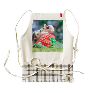 strawberry pig zazzle HEART apron