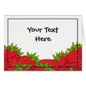 Strawberry Pile Blank Card (Front Horizontal)