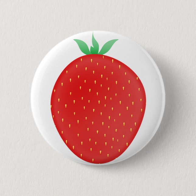 Strawberry Pinback Button (Front)