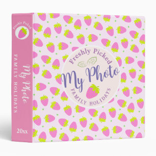 Strawberry Pink 3 Ring Binder