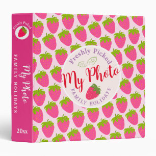 Strawberry Pink 3 Ring Binder