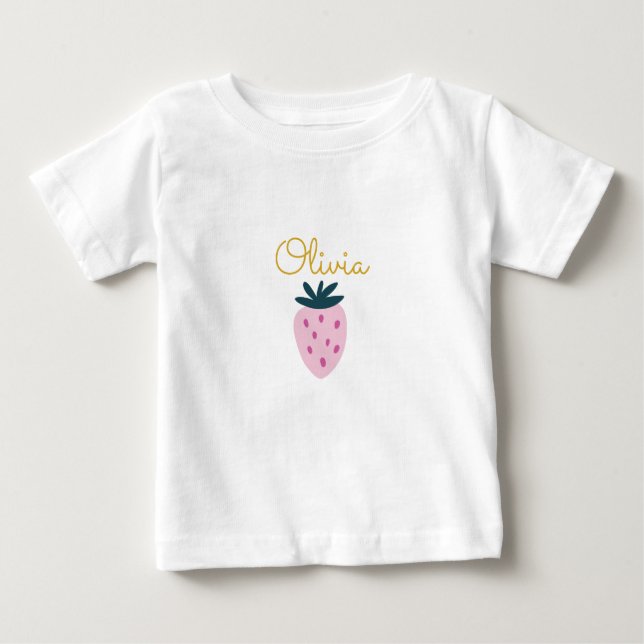 Strawberry pink baby baby T-Shirt (Front)