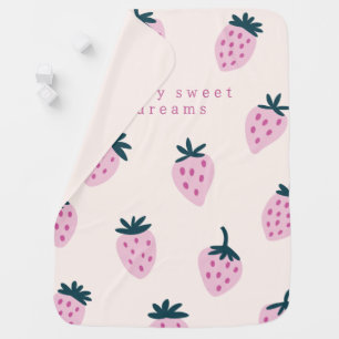 Strawberry pink Baby Blanket