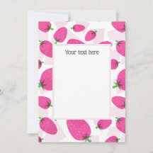 Strawberry pink baby shower invitation