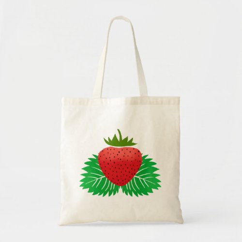 Strawberry _ pink background tote bag