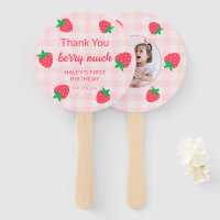 Strawberry Pink Berry First Baby Birthday Photo