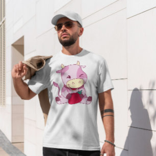 Strawberry Pink Cow Milk   T-Shirt