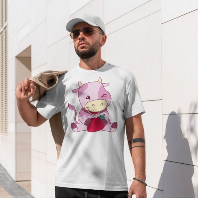 Strawberry Pink Cow Milk   T-Shirt (Creator Uploaded)