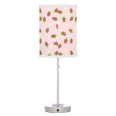 Strawberry Pink Cute Kawaii Girly Soft Pastel Table Lamp (Back)