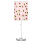 Strawberry Pink Cute Kawaii Girly Soft Pastel Table Lamp (Front)