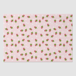Strawberry Pink Cute Kawaii Girly Soft Pastel Tissue Paper