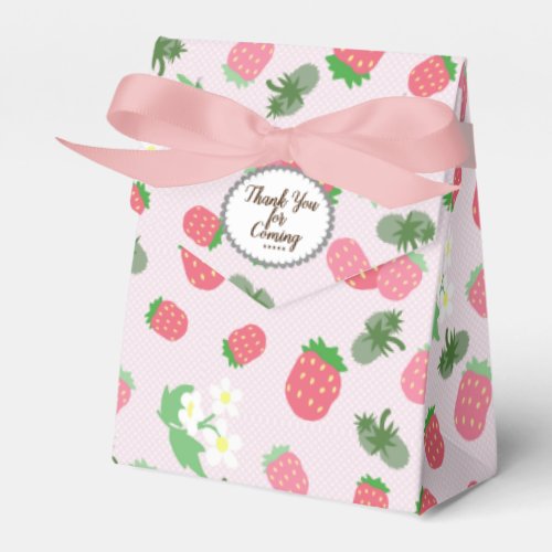 Strawberry Pink Favor Box