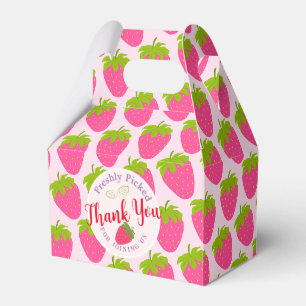 Strawberry Pink Favor Boxes