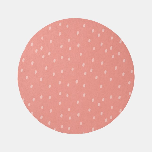 Strawberry Pink Kids Nursery Rug (Front)