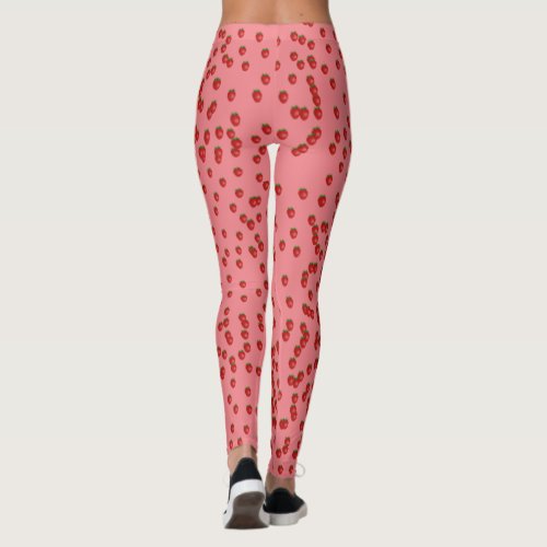 strawberry pink leggings