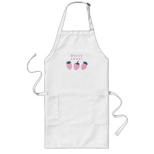 Strawberry pink long apron