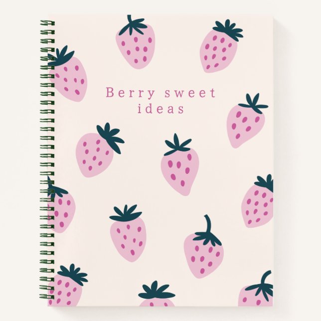 Strawberry pink  notebook (Front)