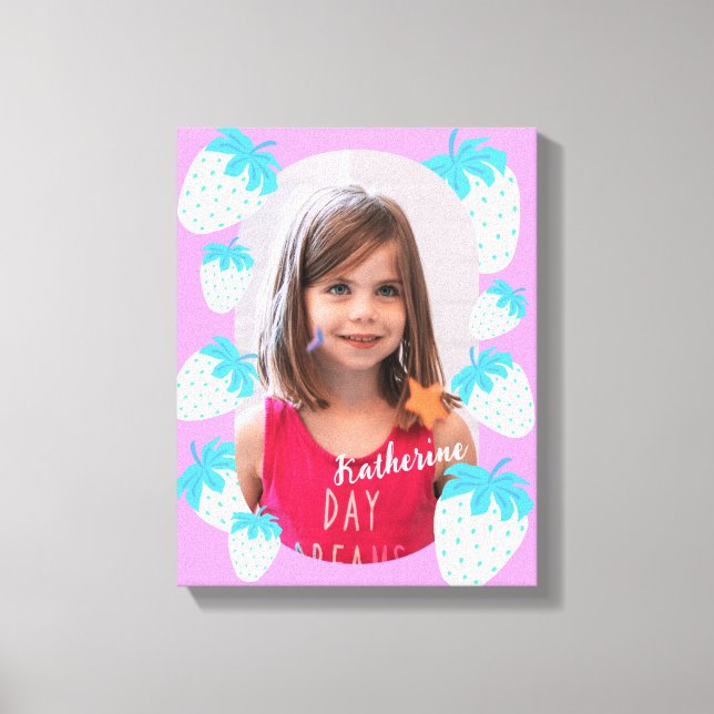 Strawberry Pink Photo Canvas Print (Front)