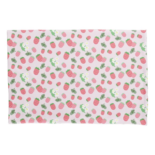 Strawberry Pink.   Pillow Case (Front)