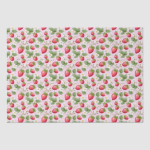 Strawberry Pink Red Baby Shower Birthday Tissue Paper