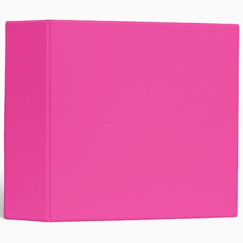 Strawberry Pink Solid Color | Trendy Color  3 Ring Binder