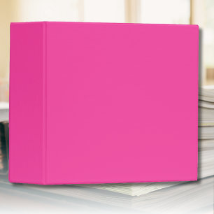 Strawberry Pink Solid Color Trendy Color 3 Ring Binder