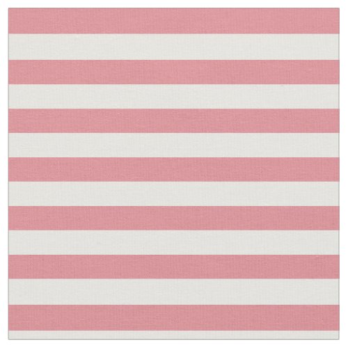 Strawberry Pink  White Striped Fabric