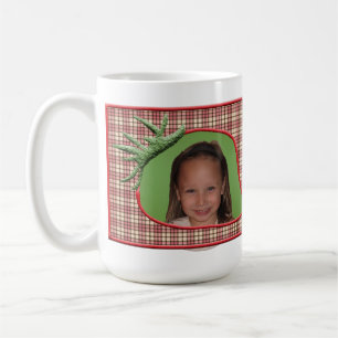 Strawberry Plaid Customizable Photo Mug