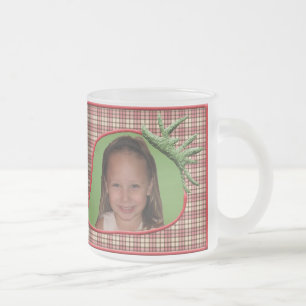 Strawberry Plaid Customizable Photo Mug