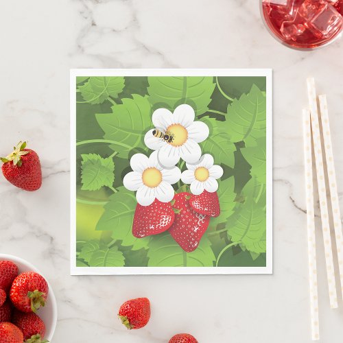 Strawberry Plant Napkins