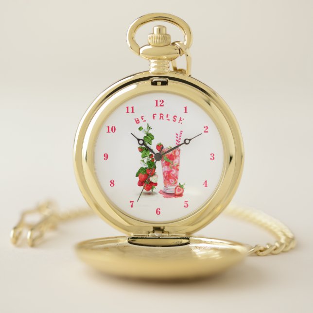 Strawberry Pocket Watch Cool Drink - Fruits  (Inside)