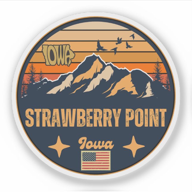 Strawberry Point, Iowa Sticker (Front)