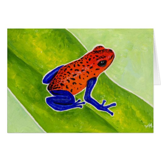 Strawberry Poison Dart Frog Cards (Front Horizontal)