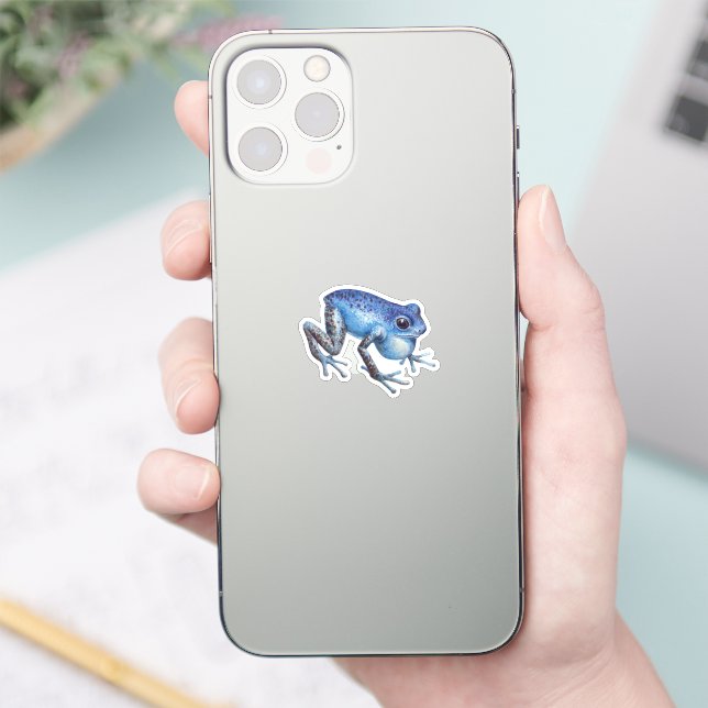 Strawberry Poison dart frog Sticker (Phone)
