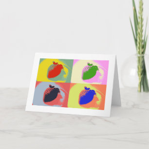 Strawberry Pop Art Greeting Cards