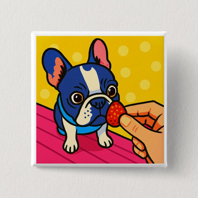 Strawberry Pop Friendly Can Badge Button (Front)