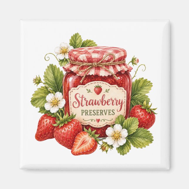 Strawberry Preserves Magnet   (Front)