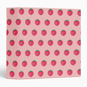 Strawberry Print 3 Ring Binder