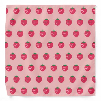 Strawberry Print Bandana by imaginarystory at Zazzle