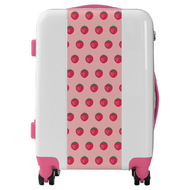 Strawberry Print Luggage (Front)