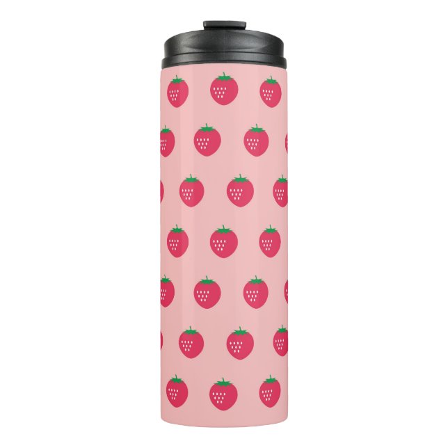 Strawberry Print Thermal Tumbler (Front)