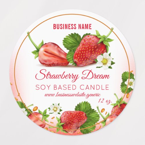 Strawberry Product Packaging Label