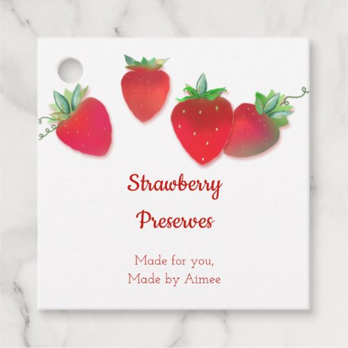 Strawberry Product String Tag